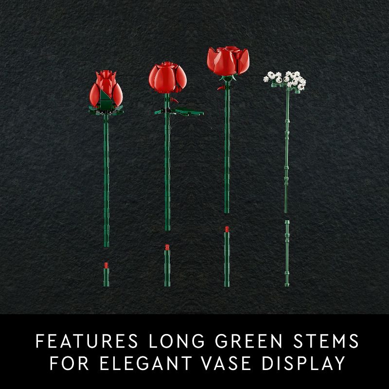 LEGO Icons Bouquet of Roses Build and Display Set 10328, 6 of 12