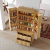 Famapy Wood - Tone Magnetic Door Kitchen Pantry Cabinet – Adjustable Shelves & Drawer Storage - 3 of 4