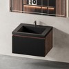 Christopher Knight Home Annabelle Modern Wood Striped Wall-Mounted Bathroom Vanity with Soft-Close Drawer and Quartz Sand Basin - 2 of 4