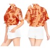 LA LEELA Women's Summer Casual Beach Collared Blouses Short Sleeve Button Up Dress Tee Shirts Hawaiian Tops for Women - 2 of 4