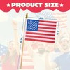 24 Pcs Small American Flags on Stick 4x6“  for 4th of July Celebration, Memorial Day, Patriotic Party Supplies, Independence Day Gathering - 4 of 4