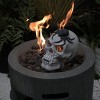 Evita Heat Resistant Skull for Fire Pit – 7.8 Inches Halloween Skeleton Head Outdoor Fireplace Decor - 4 of 4