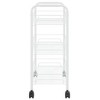 vidaXL 3-Tier Kitchen Trolley White 18.1 in.x10.2 in.x25.2 in. Iron - 4 of 4