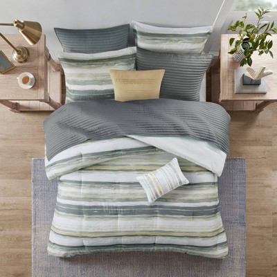 8pc Floral Comforter Set Green - Threshold™ : Target