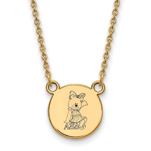 Black Bow Jewelry 14k Yellow Gold Plated Sterling Silver Alpha Xi Delta Greek Life Necklace 18 Inch - 1 of 4