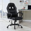 24/7 Shop At Home Bonzai Office Chair Modern Ergonomic Massage Chair Black - 2 of 4