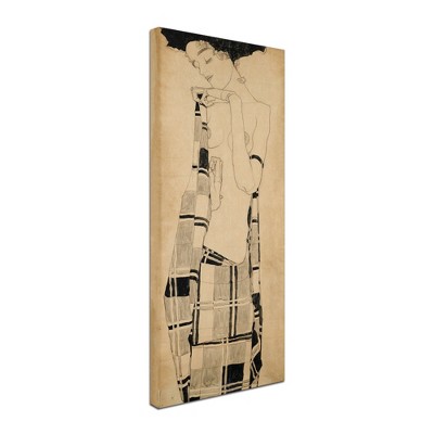 Trademark Fine Art -Egon Schiele 'Girl Standing' Canvas Art