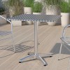 Flash Furniture Mellie 27.5'' Square Aluminum Indoor-Outdoor Table with Base - 2 of 4