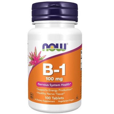 B-1 100mg by Now Foods  -  100 Tablet