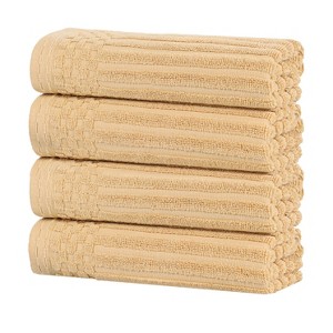 Modern Ribbed Cotton  Assorted Towel Set by Blue Nile Mills - 1 of 4