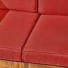 CAVINAS Outdoor Loveseat with Low Foot Coffee Table, Acacia Wood Patio Sectional Set, Modern Backyard Furniture Set for Garden - 4 of 4