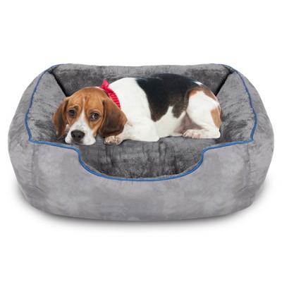 PureWags Dog Bed with Removable Mat, Washable Pet Bed with Anti-Slip Base for Small Dogs and Cats, Indoor Rectangle Bed