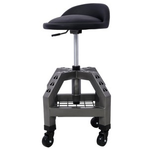 Rolling Shop Stool for Garage with Casters,360!a Swivel Heavy Duty Rolling Mechanics Stool with Tool Tray &300 Lbs Capacity,Padded Mechanic Stool - 1 of 4