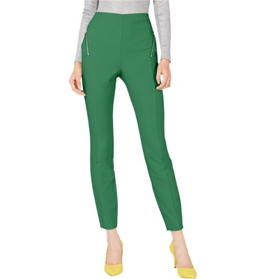 I.N.C International Concepts Womens Zip-Pocket Casual Trouser Pants, Green, 12