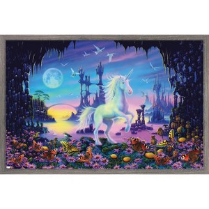 Trends International Danny Flynn - Unicorn Cavern Framed Wall Poster Prints - 1 of 4