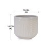 Syemin Planters Modern Ceramic Flowerpot, Indoor and Outdoor Planter with Drainage Holes for Patio, Garden, White, 16.15"*16.15"*14.38" - 3 of 4