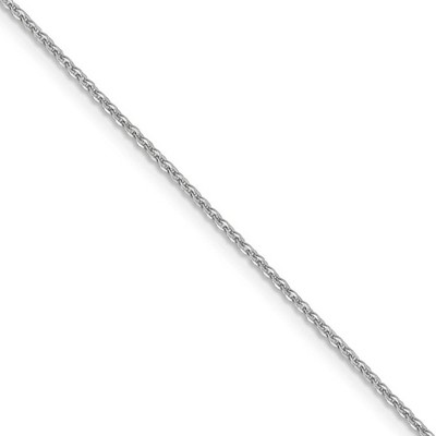 Black Bow Jewelry 1.4mm 14k White Gold Solid Flat Cable Chain Necklace