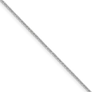 Black Bow Jewelry 1.4mm 14k White Gold Solid Flat Cable Chain Necklace - 1 of 4