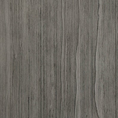 Gray Wood 7-Drawer Dresser with Black Metal Trim