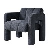 NicBex 17.7"Fully Upholstered Accent Chair for Living Room,Wide Boucle Armchair Comfy Lounge Chair with Polyester Fiber Pad,250lbs Max - 2 of 4