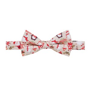 Jacob Alexander Men's Merry Christmas Santa Claus and Friends Pre-Tied Adjustable Banded Bow Tie - 1 of 2