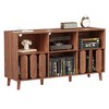 55" Large Record Player Stand, Vinyl Record Storage Cabinet,Modern Turntable Stand with Wood Legs,Record Player Table for Bedroom Living Room Office - 4 of 4