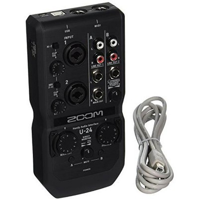 Interface audio pratique Zoom U-24, interface audio USB portable à 2 canaux, 2 Xlr/trs.  : Cible