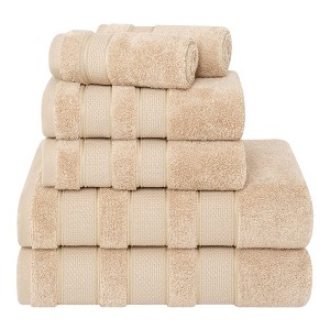 American Soft Linen Premium Salem Collection 100% Cotton Turkish Bathroom Towels, Fluffy Bath Towels for Bathroom - 1 of 4
