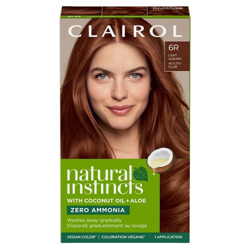 Natural Instincts Clairol Demi-permanent Hair Color Cream Kit - 6r Light  Auburn, Spiced Tea : Target