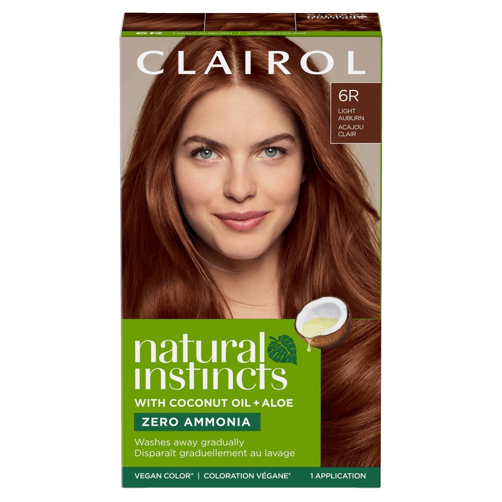 Natural Instincts Clairol Demi-Permanent Hair Color Dye Cream Kit - 6R Light Auburn, Spiced Tea