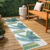 JONATHAN Y Shelby Coastal Vintage Abstract Palm Leaf Indoor/Outdoor Area Rug - 2 of 4