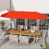 Costway 13 FT Large Patio Umbrella Outdoor Double-Sided Table Market Umbrella for Garden Beige/Brown/Gray/Navy/Orange/Wine - 2 of 4