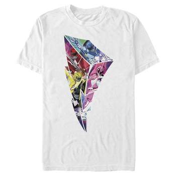 Men's Power Rangers Lightning Bolt Pattern T-Shirt