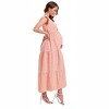 Women Summer Bohemian Floral Casual Wrap Midi Sun Dress - 3 of 4