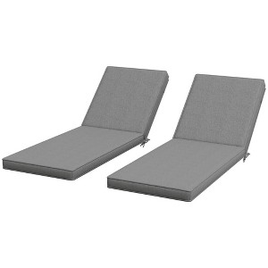 Resenkos Patio Chair Cushions, Outdoor Chair Pads,2 Patio Chaise Lounge Chair Cushions with Backrests, Replacement Patio Cushions, - 1 of 4