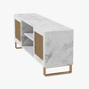 Modern TV Stand & TV Entertainment Cabinet with Marbleized Top - 3 of 4