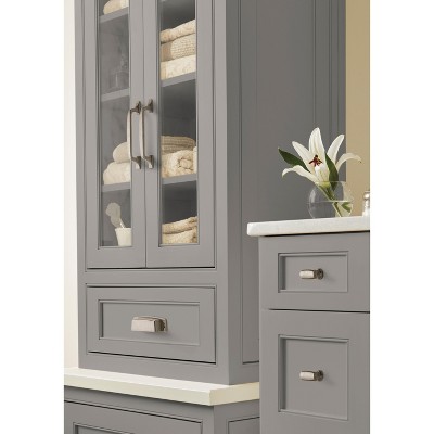 Aged Pewter Rectangular Transitional Cabinet Knob