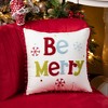 14"H Sullivans Be Merry Holiday Christmas Throw Pillow Multicolor Indoor Christmas Decor - 3 of 4