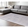 Gray and Ivory Abstract Power Loom Worn Faded Area Rug - 2 of 4