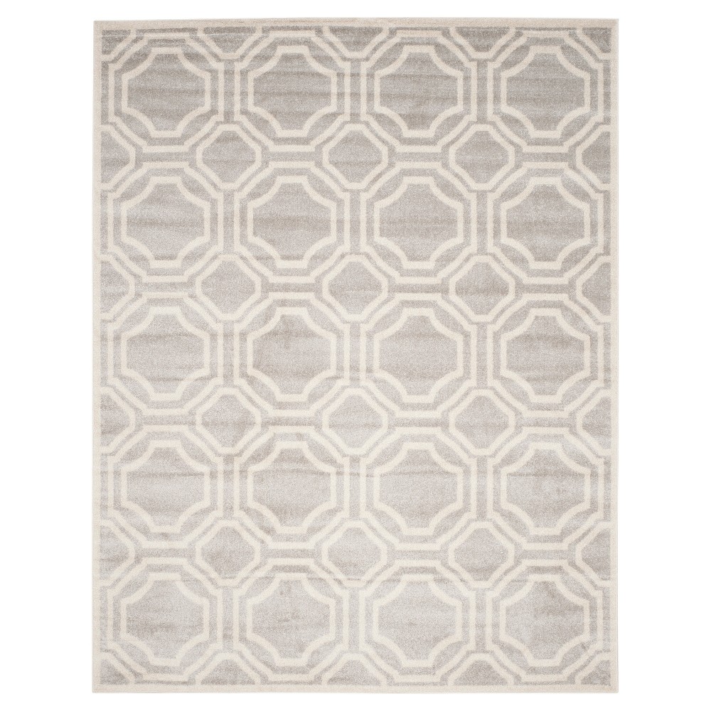 Amala 6'x9' Indoor/Outdoor Rug - Light Gray/Ivory - Safavieh