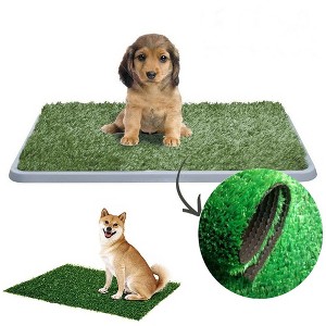 Pet dog, cat, artificial grass, toilet mat, indoor potted plant, trainer, grass mat, pet supplies, convenient for daily life - 1 of 4