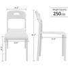 Dining Chairs Set of 4, Stackable Modern Kitchen Chairs, Plastic Dining Room Chair with Metal Legs - 2 of 4