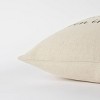 20"x20" Oversize 'Heaven in Our Home' Quote Poly Filled Square Throw Pillow Neutral - Rizzy Home: Canvas Cotton - 4 of 4