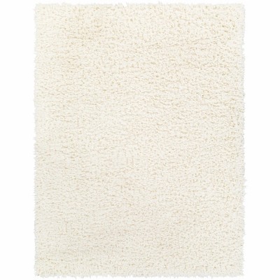 Siari Cream Plush Shag Rectangle Rug 3'11" x 5'7"
