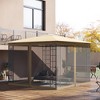 Outsunny Universal Mesh Sidewall Netting Replacement for Gazebos and Canopy Tents with Zippers, (Sidewall Only) - 2 of 4