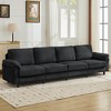 Beautyolove 4 - Piece 116.5" Modular Upholstered Sectional Sofa with Hidden Storage, Removable Cushions and Washable Covers - 4 of 4