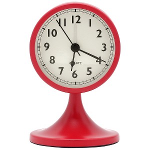 REGALWOVEN Battery Powered Metal Analog Non-Tick Alarm Clock 3.1"L x 3.1"W x 5.0"H 1 Pc - 1 of 4