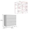 NicBex 3 Drawer Dresser,33.5 Inch Wide Wood Storage Cabinet for Living Room,Entryway,Bedroom,Hallway - 3 of 4