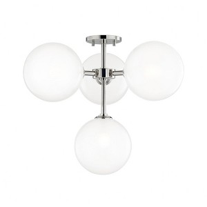 Mitzi Ashleigh 4 - Light Semi-Flush Mount in  Polished Nickel Clear Etched Shade - 1 of 1