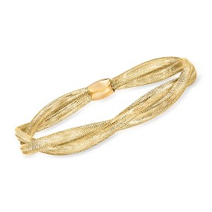 Ross-Simons Italian 14kt Yellow Gold Double-Mesh Bangle Bracelet - 1 of 4